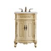 Elegant Decor 24 In. Single Bathroom Vanity Set In Light Antique Beige VF10124LT